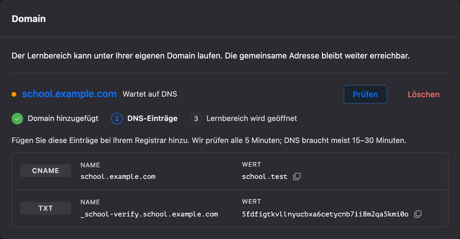 Eigene Domain verbinden: Schritte und DNS-Einträge