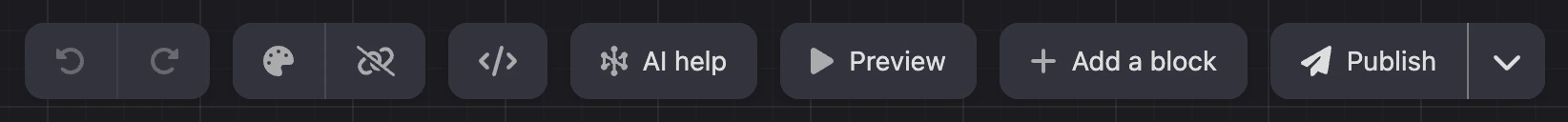 Toolbar above the map with the "AI help" button