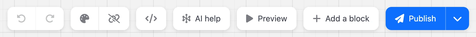 Toolbar above the map with the "AI help" button