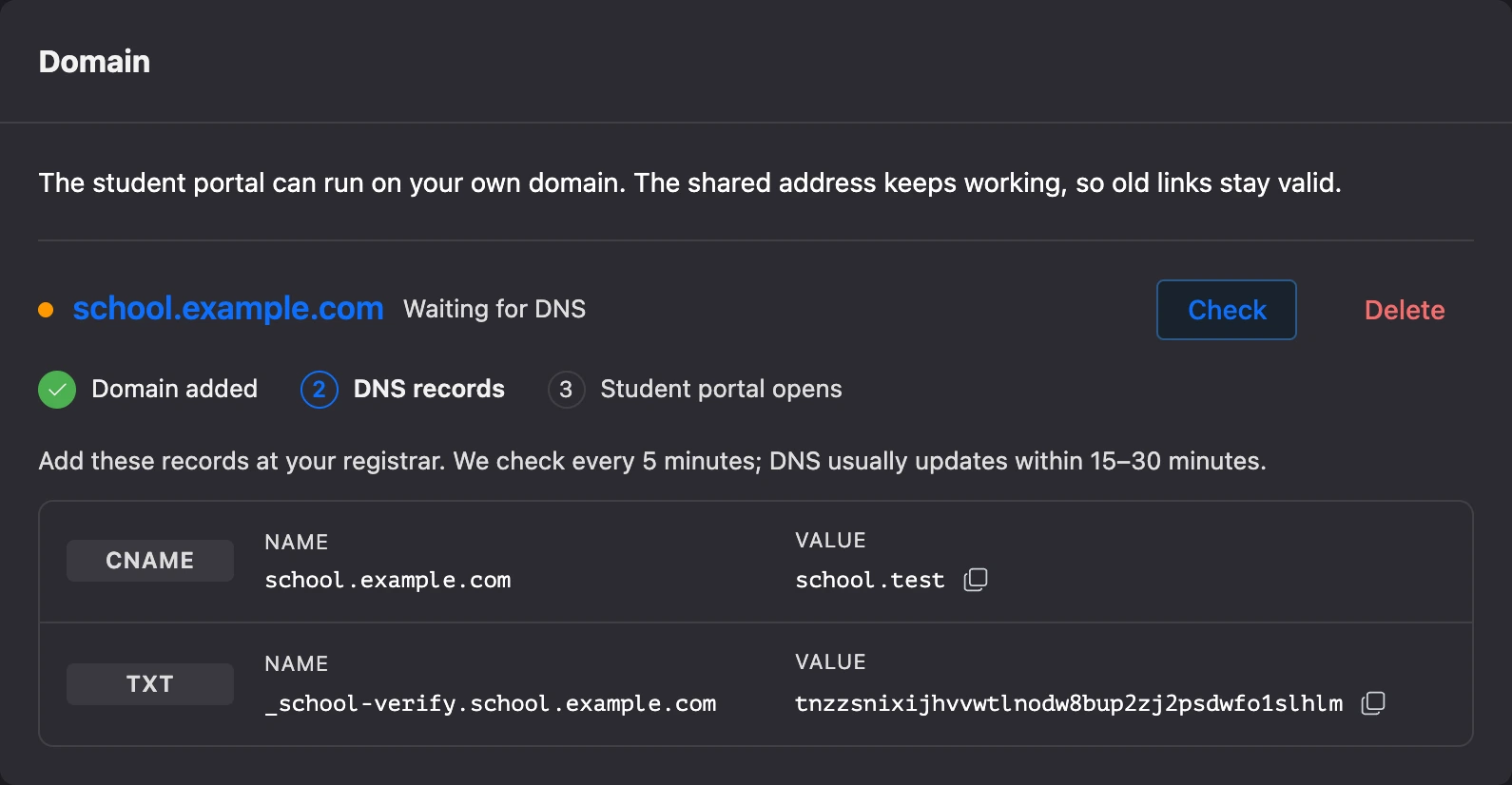 Connecting your own domain: steps and DNS records