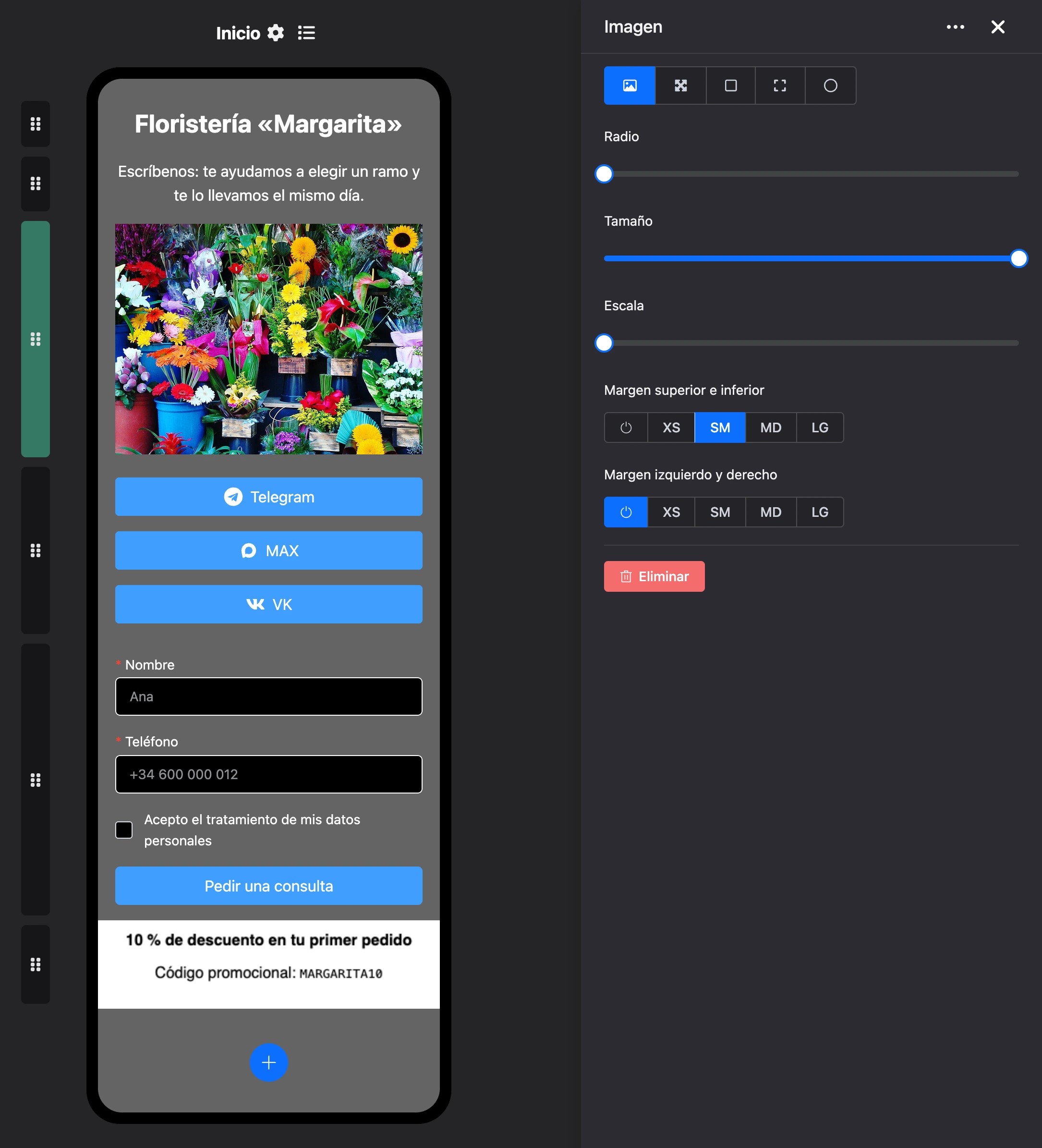 El bloque Imagen y su configuración