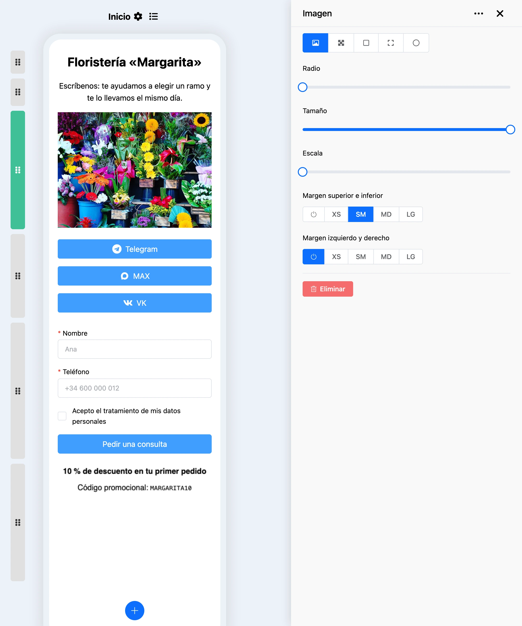 El bloque Imagen y su configuración