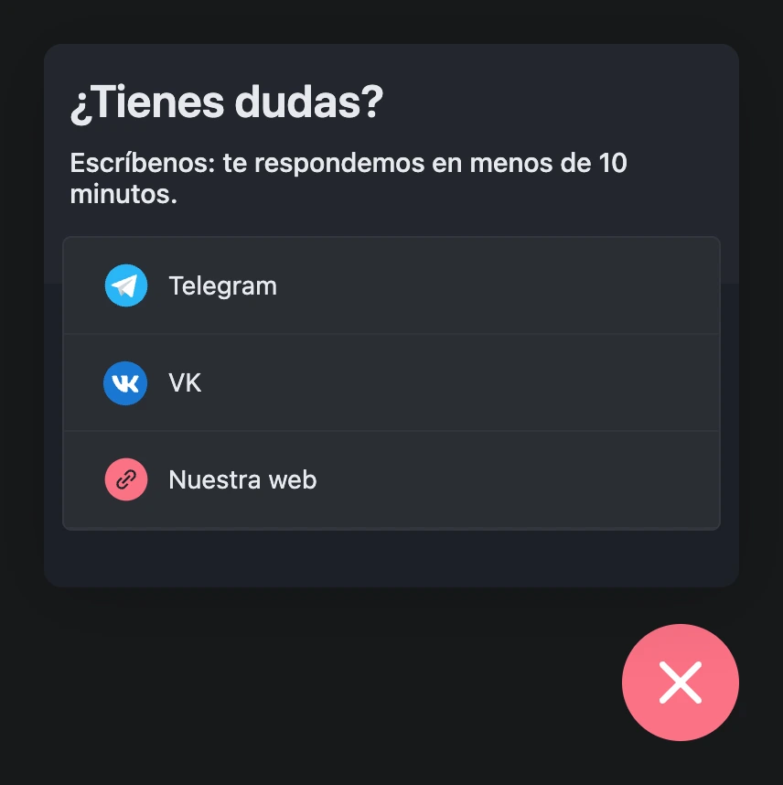 Un widget con el tema «Según el visitante» en un sitio web