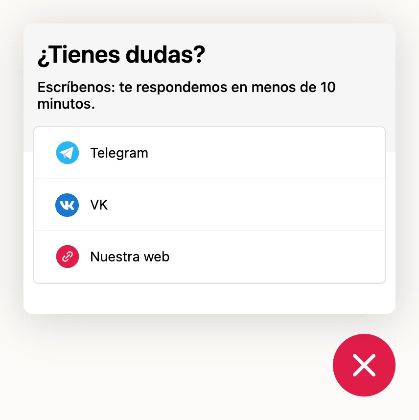 Un widget con el tema «Según el visitante» en un sitio web